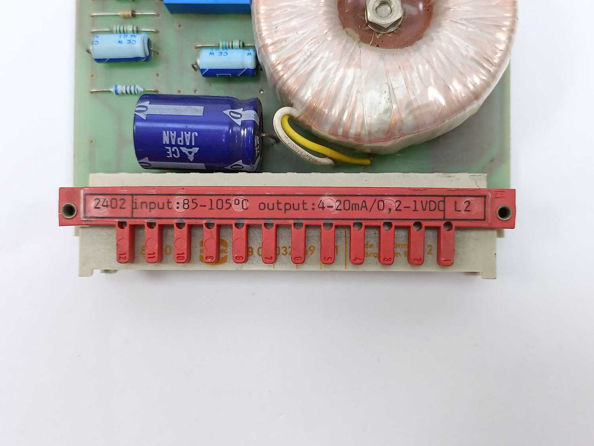 PR Electronics 2402-L2 R/I Transmitter. Input: 85-105°C, Out: 4-20mA/0,2-1V