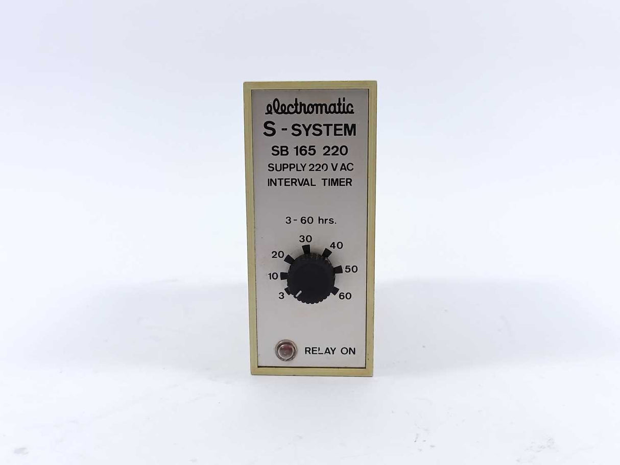 Electromatic SB 165 220 Interval Timer. 3-60 hrs.