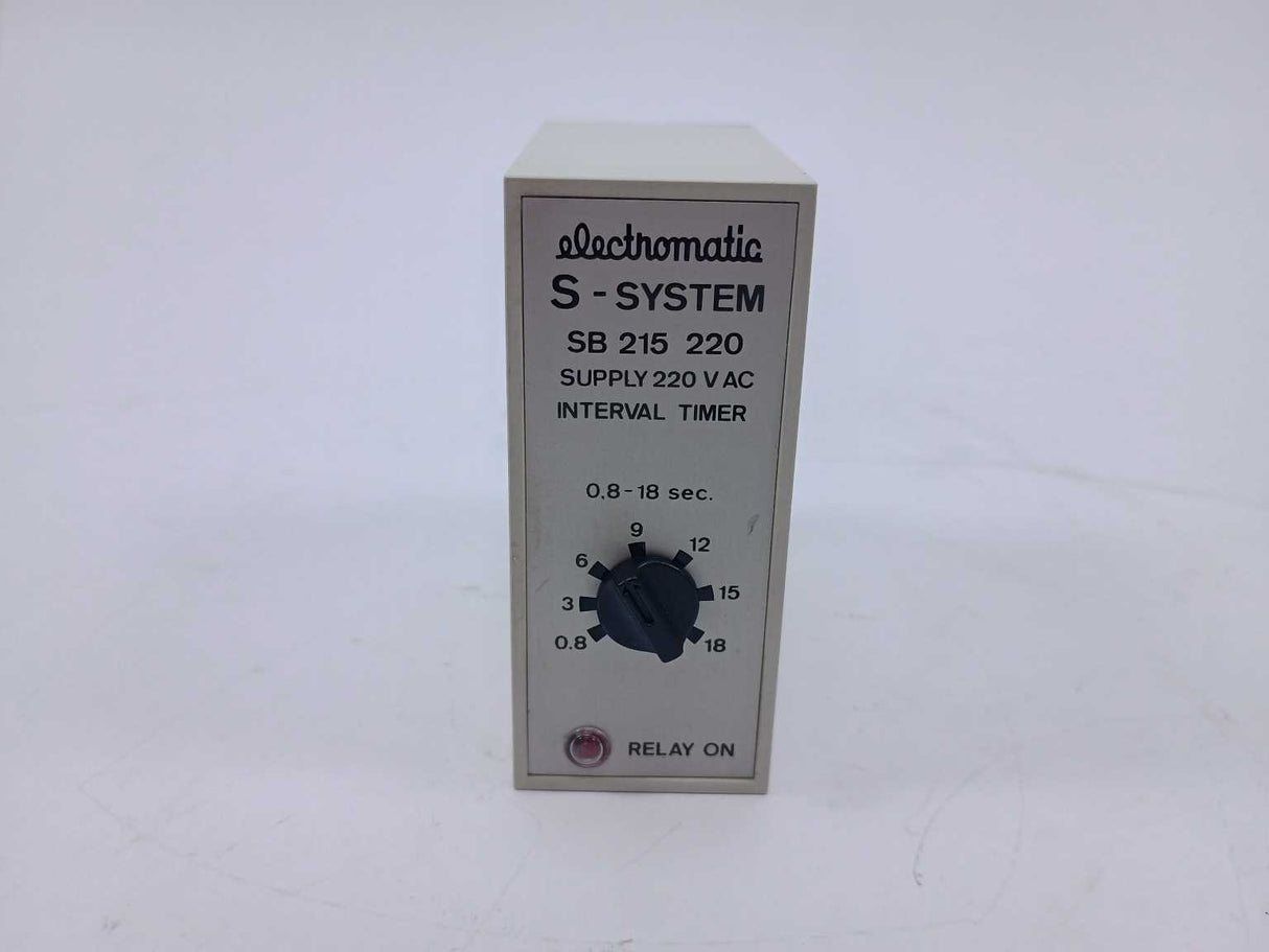 Electromatic SB 215 220 Interval Timer. 0,8-18 sec.