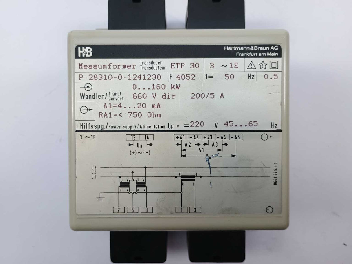 Hartmann & Braun AG P28310-0-1241230 POWER SUPPLY ETP 30