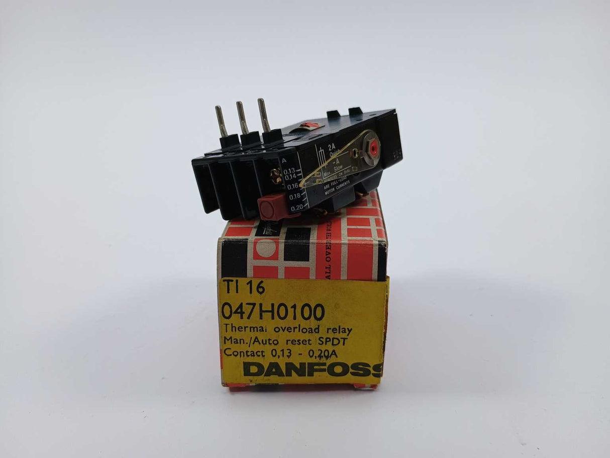 Danfoss 047H0100 TI 16 THERMAL OVERLOAD RELAY CONTACT 0,13-0,20A