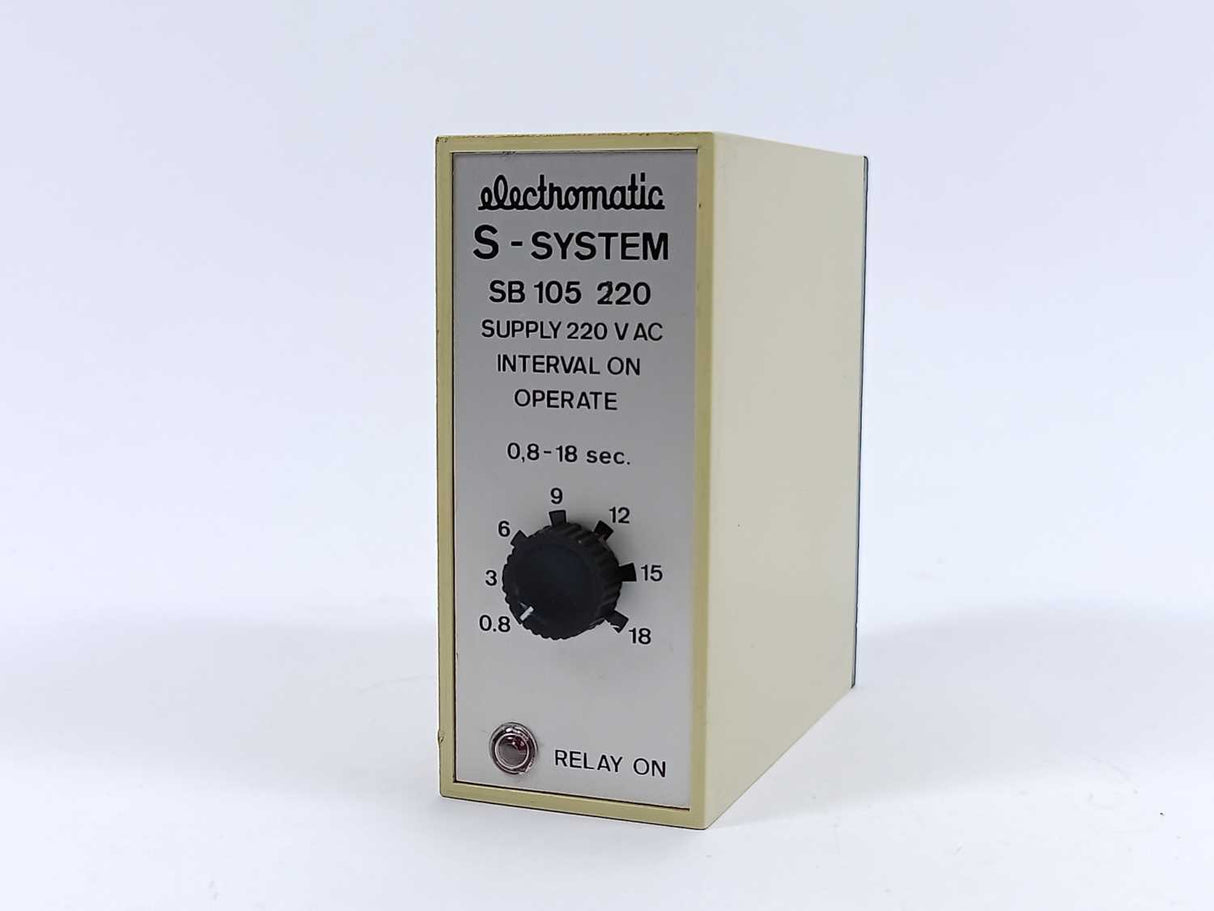 Electromatic SB105220 SUPPLY 220 VAC, INTERVAL ON OPERATE 0,8-18 SEC.