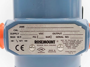 Rosemount 2088G1A22A1B4I1 PRESSURE TRANSMITTER Model 2088