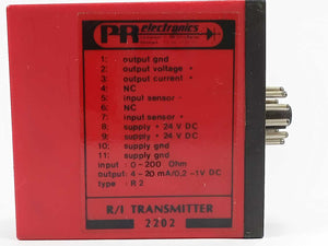 PR Electronics 2202 R2 ORD.NO: 404824 R/I Transmitter