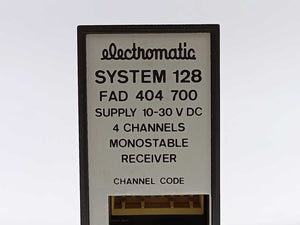 Electromatic FAD 404 700 SUPPLY 10-30 V DC 4 CHANNELS MONOSTABLE RECEIVER