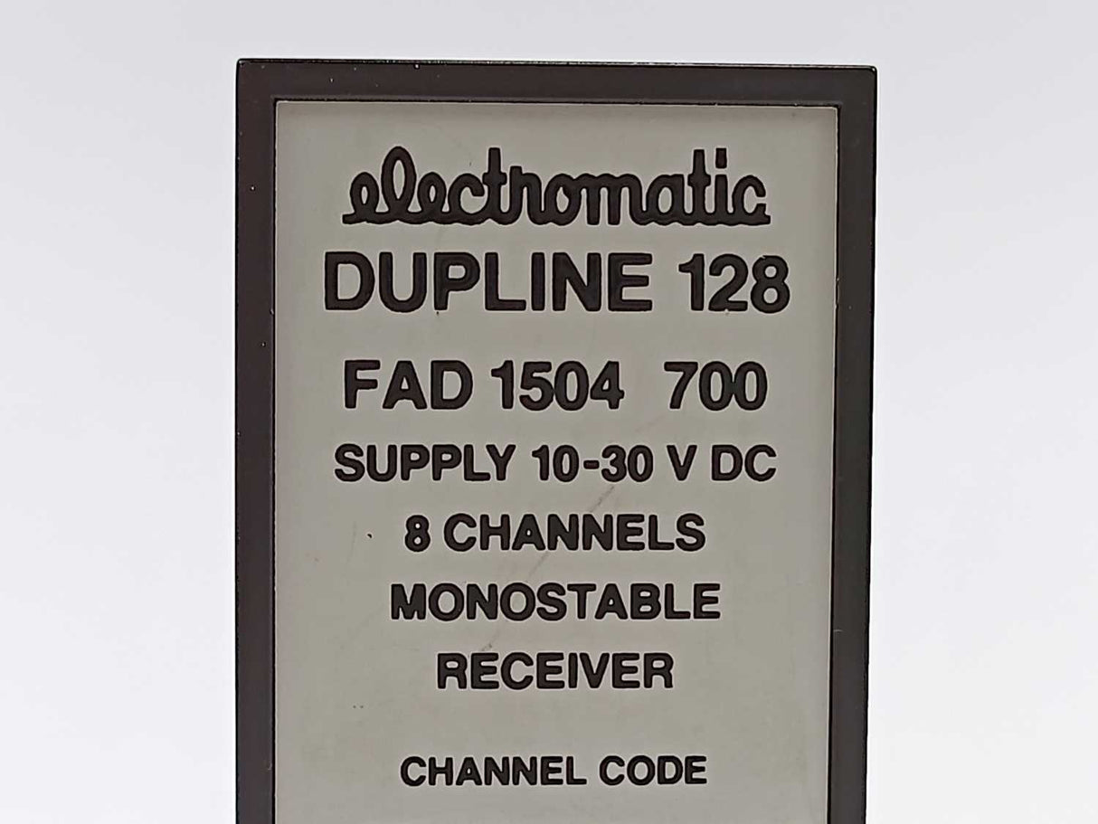 Electromatic FAD 1504 700 SUPPLY 10-30 V DC 8 CHANNELS MONOSTABLE RECEIVER