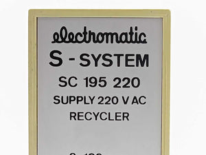 Electromatic SC 195 220 S-SYSTEM SUPPLY 220 V AC, RECYCLER 8-180 sec.