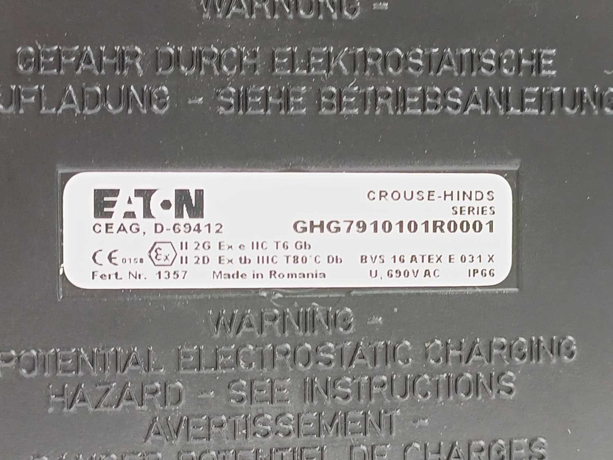 Eaton GHG7910101R0001 CEAG EX-APPROVED