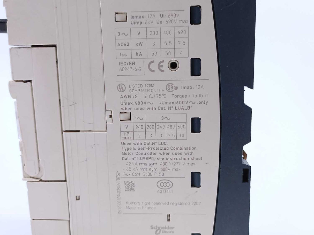 Schneider Electric LUCA1XBL Lub12 Standard Control Unit