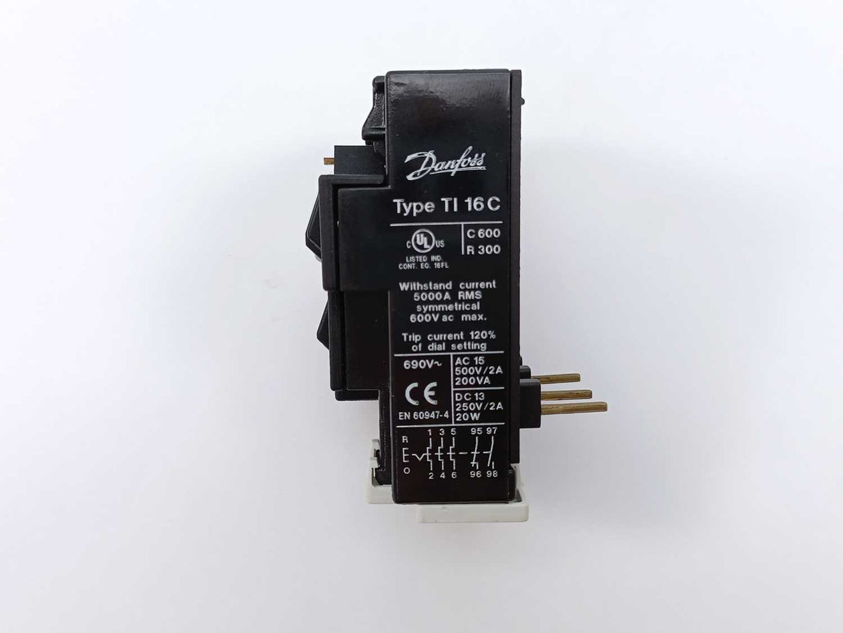 Danfoss 047H0204 TI 16C Overload Relay TI 16C 0.6-0.92A