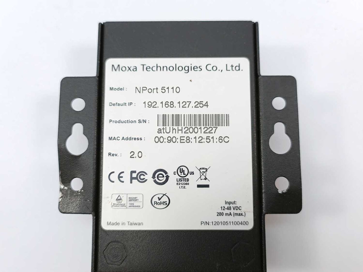 Moxa NPort 5110 Serial device server rev: 2.0