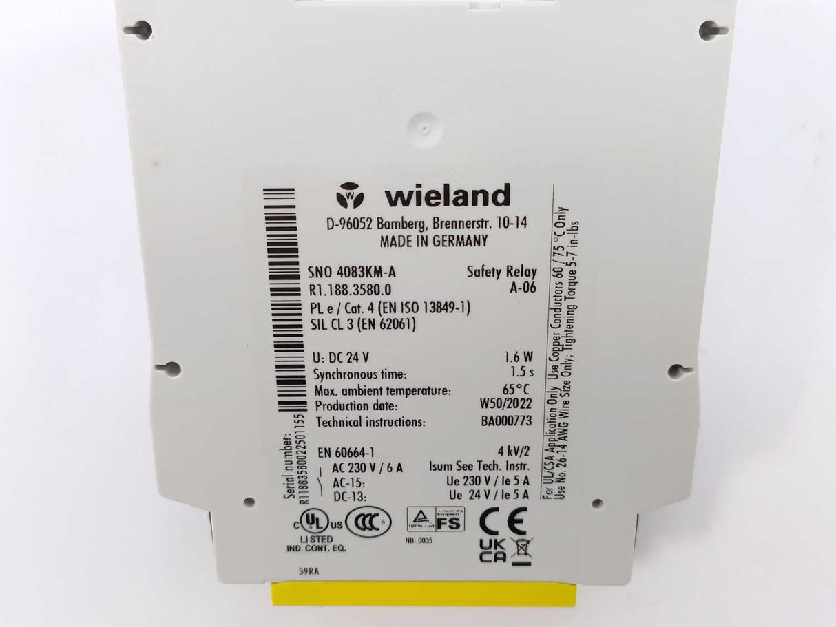 Wieland R1.188.3580.0 Safety switching device SNO 4083KM-A