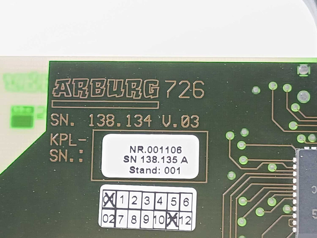 Arburg 726 Slot card