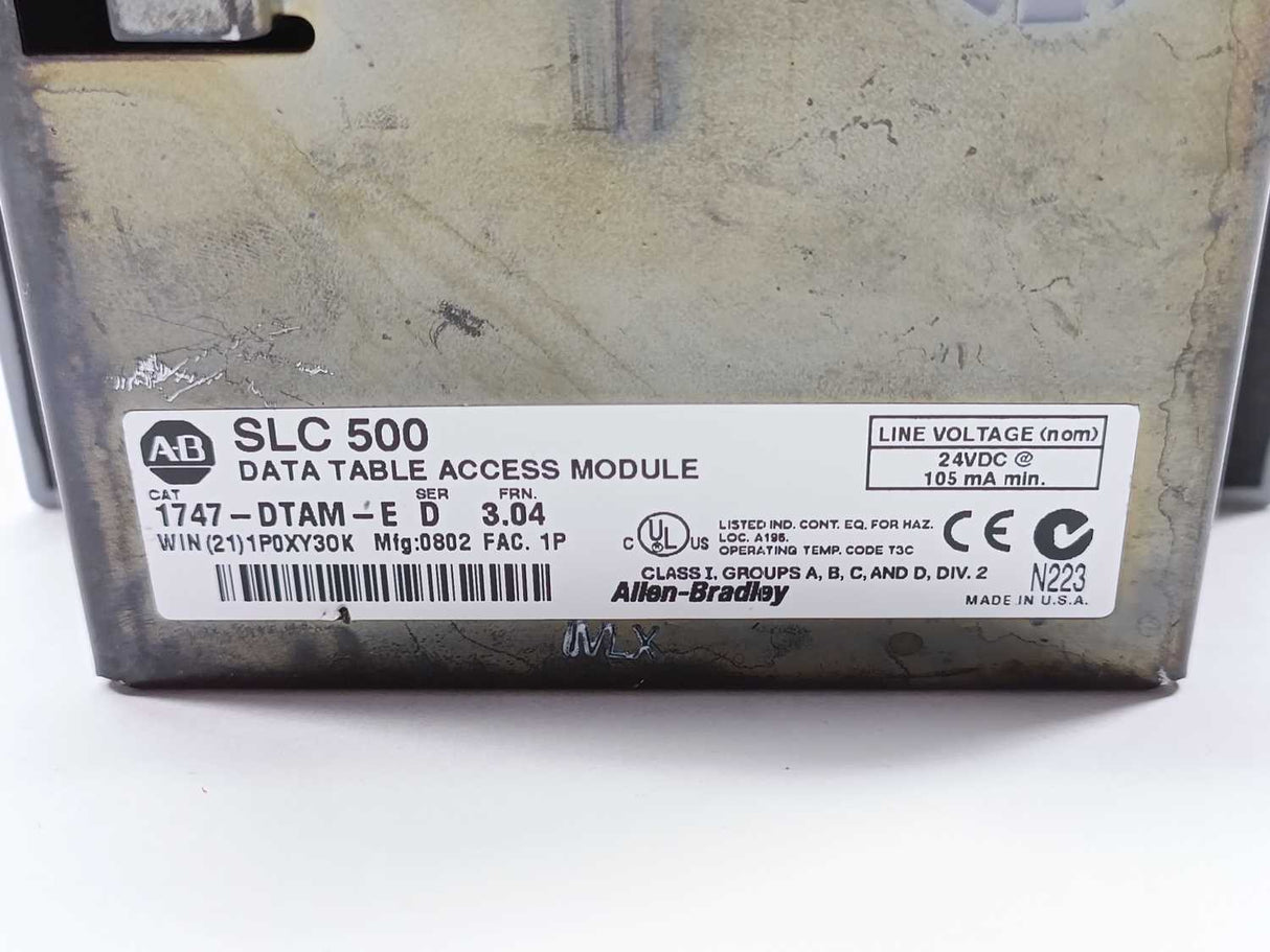 AB 1747-DTAM-E SLC 500 Data Table Access Module SER.D FRN. 3.04