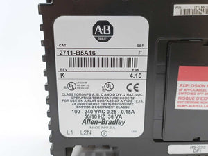 AB 2711-B5A16 PanelView 550 Standard Terminal SER. F REV. K FRN. 4,10