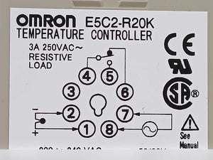 OMRON E5C2-R20K TEMPERATURE CONTROLLER 0 to 600 deg. C 100-120V AC