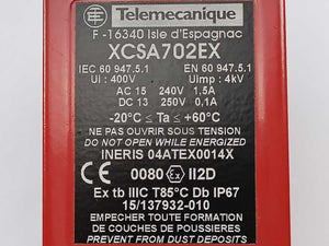 TELEMECANIQUE XCSA702EX Safety switch W. XCS-Z03