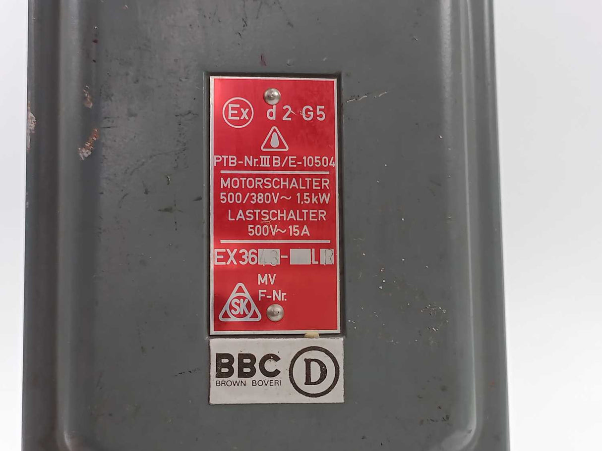 BBC  EX3643 Ex Approved Switch