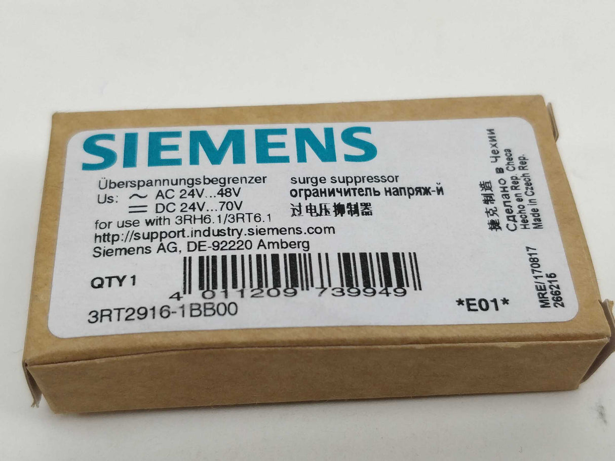 Siemens 3RT2916-1BB00 Surge Suppressor 10 Pcs.