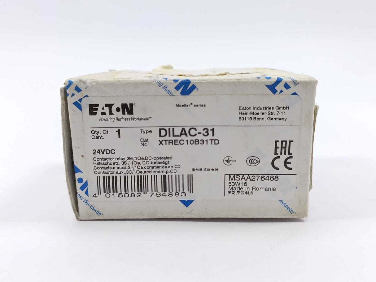 Eaton 276488 DILAC-31 XTREC10B31TD 24VDC COIL