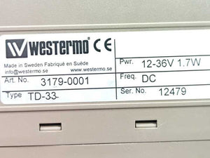 WESTERMO 3179-0001 TD-33 w/ cable