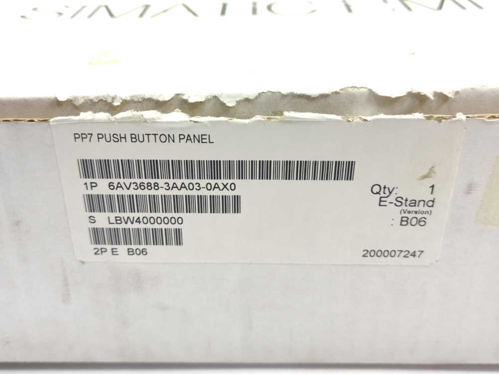 Siemens 6AV3688-3AA03-0AX0 Push Button Panel PP7