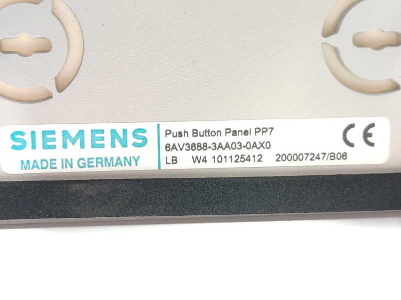 Siemens 6AV3688-3AA03-0AX0 Push Button Panel PP7