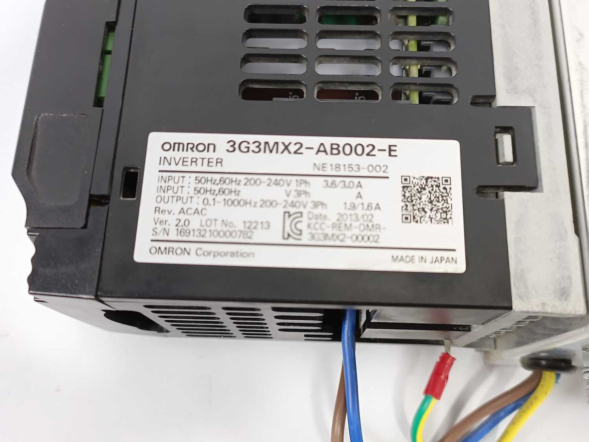 OMRON 3G3MX2-AB002-E MX2 Inverter With AX-FM1010-RE Filter