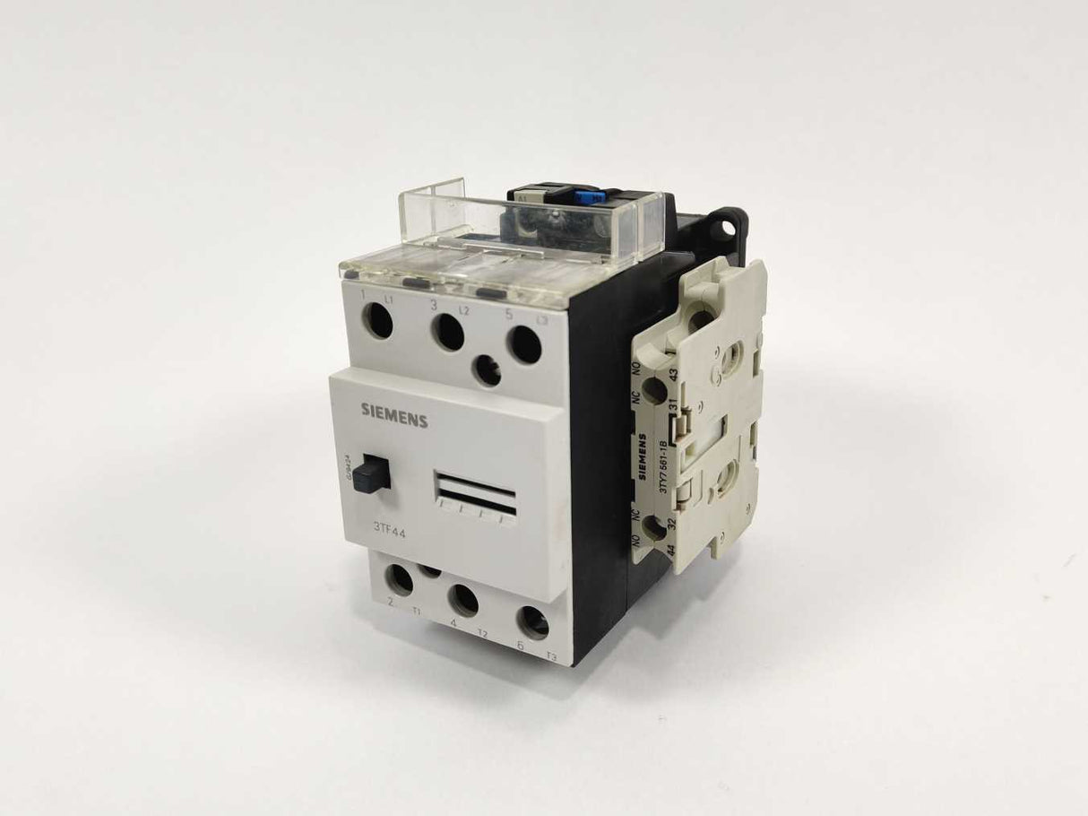 Siemens 3TF4422-0A 3TF44 Contactor with 3TY7561-1A 3TY7561-1B