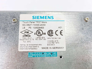 Siemens 6AV3627-1NK00-2AX0 Touch Panel TP27 Mono