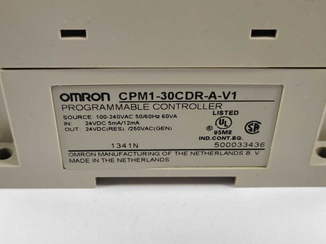 OMRON CPM1-30CDR-A-V1 PROGRAMMABLE CONTROLLER 100-240VAC