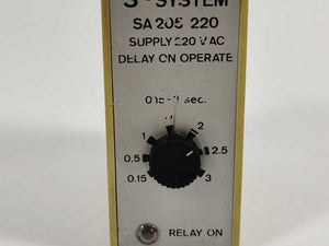 Electromatic SA 205 220 S-System relay 0,15-3 sec 220 VAC