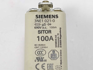 Siemens 3NE1021-0 Sitor fuse 100A 690V