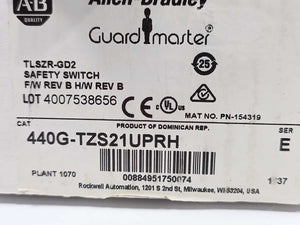 AB 440G-TZS21UPRH Ser. E TLSZR-GD2 Safety Switch