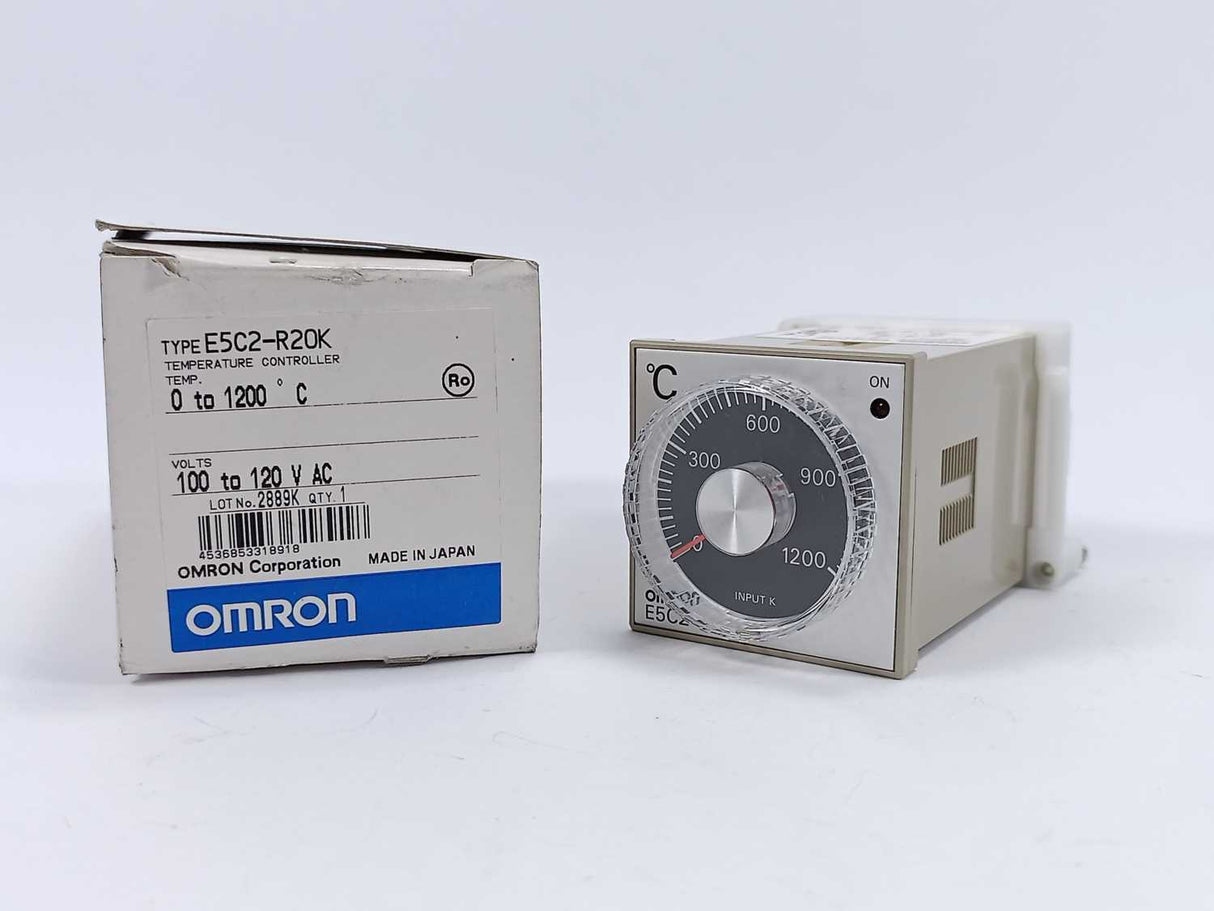 OMRON E5C2-R20K TEMPERATURE CONTROLLER 0 to 1200 deg. C 100-120V AC