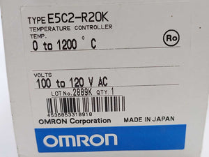 OMRON E5C2-R20K TEMPERATURE CONTROLLER 0 to 1200 deg. C 100-120V AC