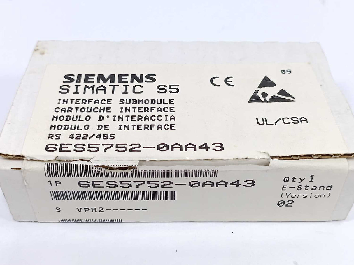 Siemens 6ES5752-0AA43 SIMATIC S5, Interface Submodule