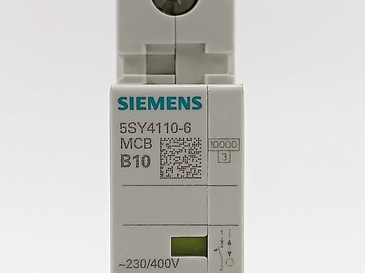 Siemens 5SY4110-6 MCB, MINIATURE CIRCUIT BREAKER 5 Pcs.