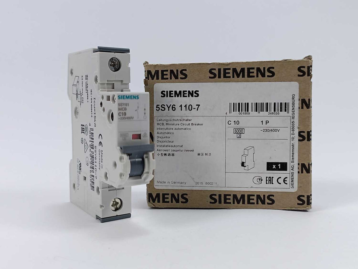 Siemens 5SY6110-7 10A Miniature circuit breaker