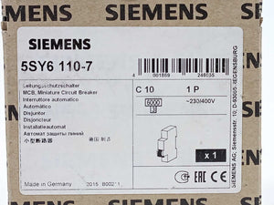 Siemens 5SY6110-7 10A Miniature circuit breaker