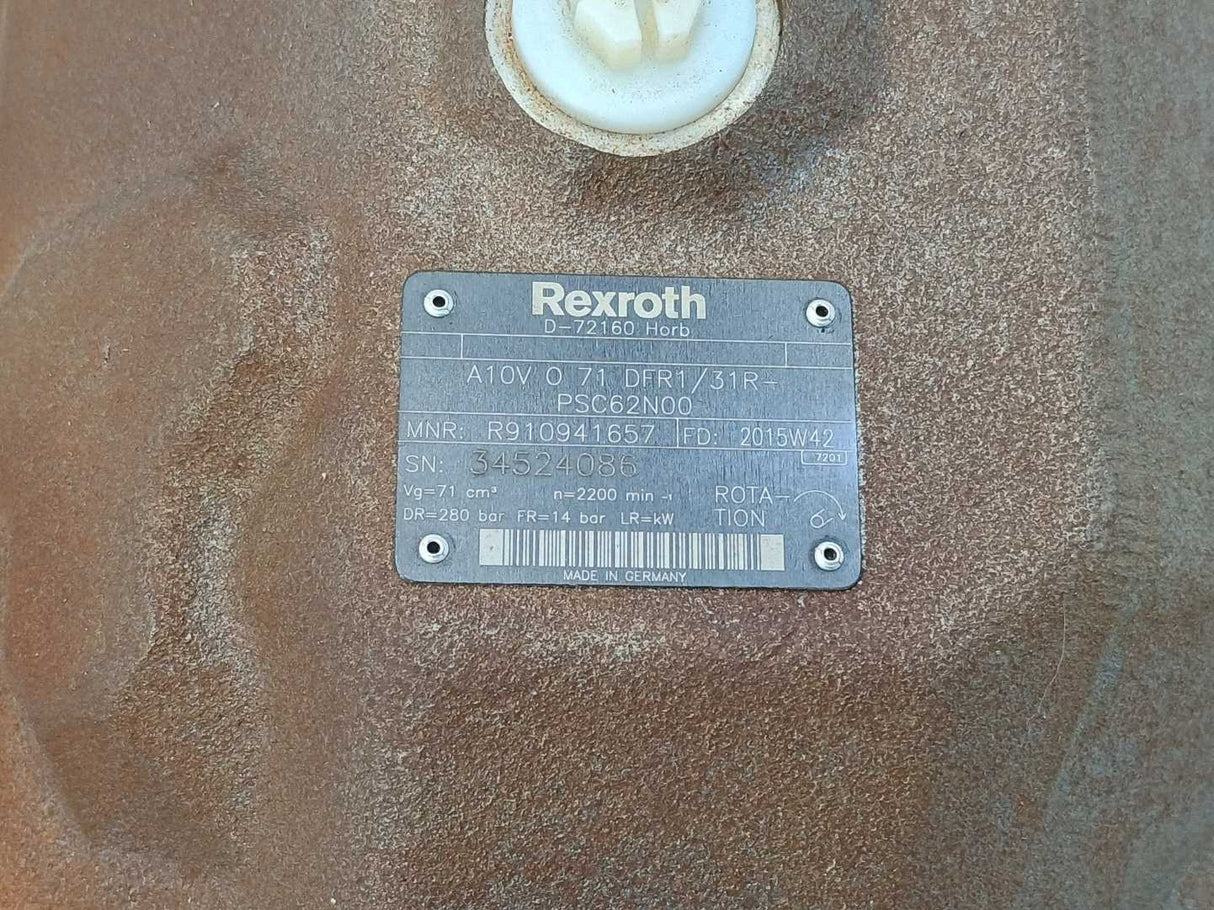 Rexroth R910941657 A10V O 71 DFR1/31R-PSC62N00 Hydraulic Pump