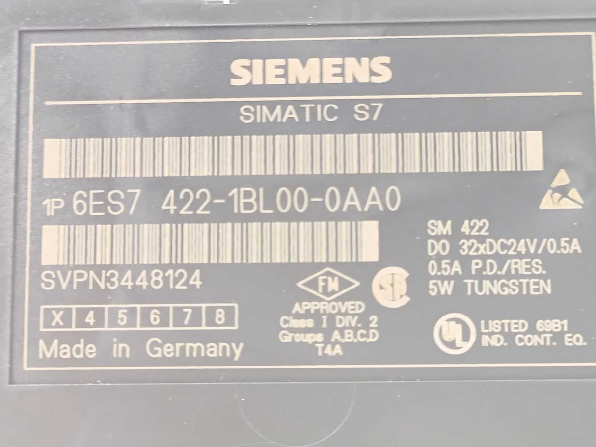 Siemens 6ES7422-1BL00-0AA0 SIMATIC S7-400, digital output