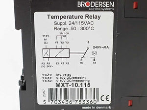 BRODERSEN MXT-10.115 Temperature Relay