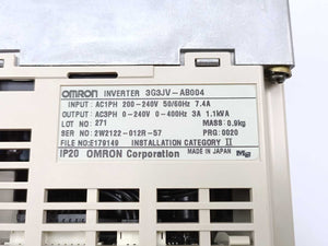 OMRON 3G3JV-AB004 3G3JV Inverter 0.55kW