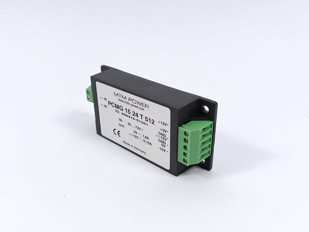 MTM Power 900315-51201 PCMG 15 24 T 512 DC/DC Module 20-72V in 5V/12V out