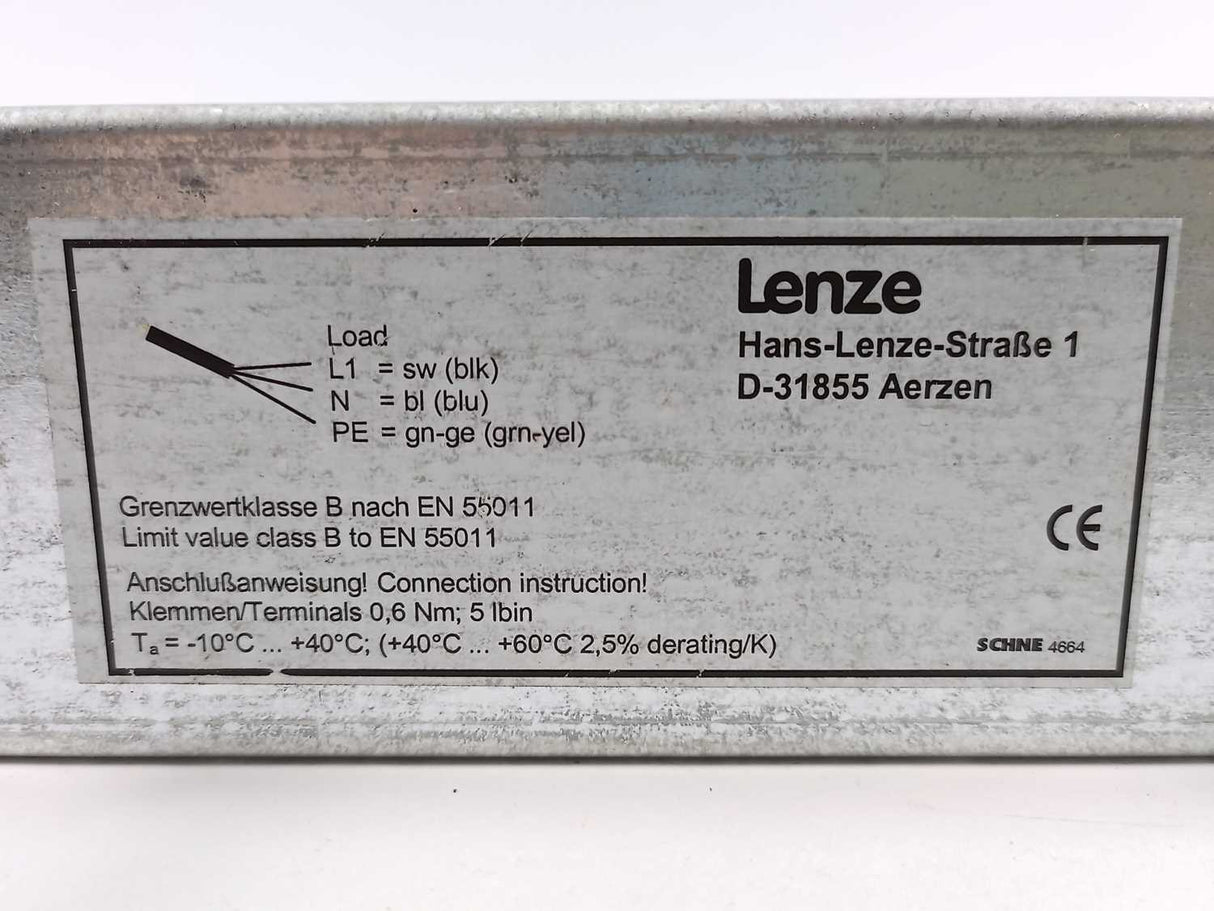 LENZE E82ZZ37112B200 RFI Filter SD