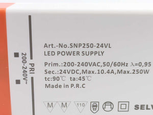 SNAPPY SNP250-24VL LED Power Supply