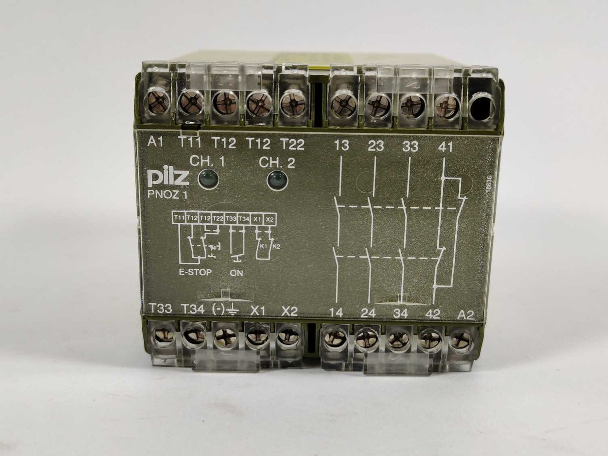 Pilz 475630 PNOZ1 110VAC 3S/1Ö Safety Relay