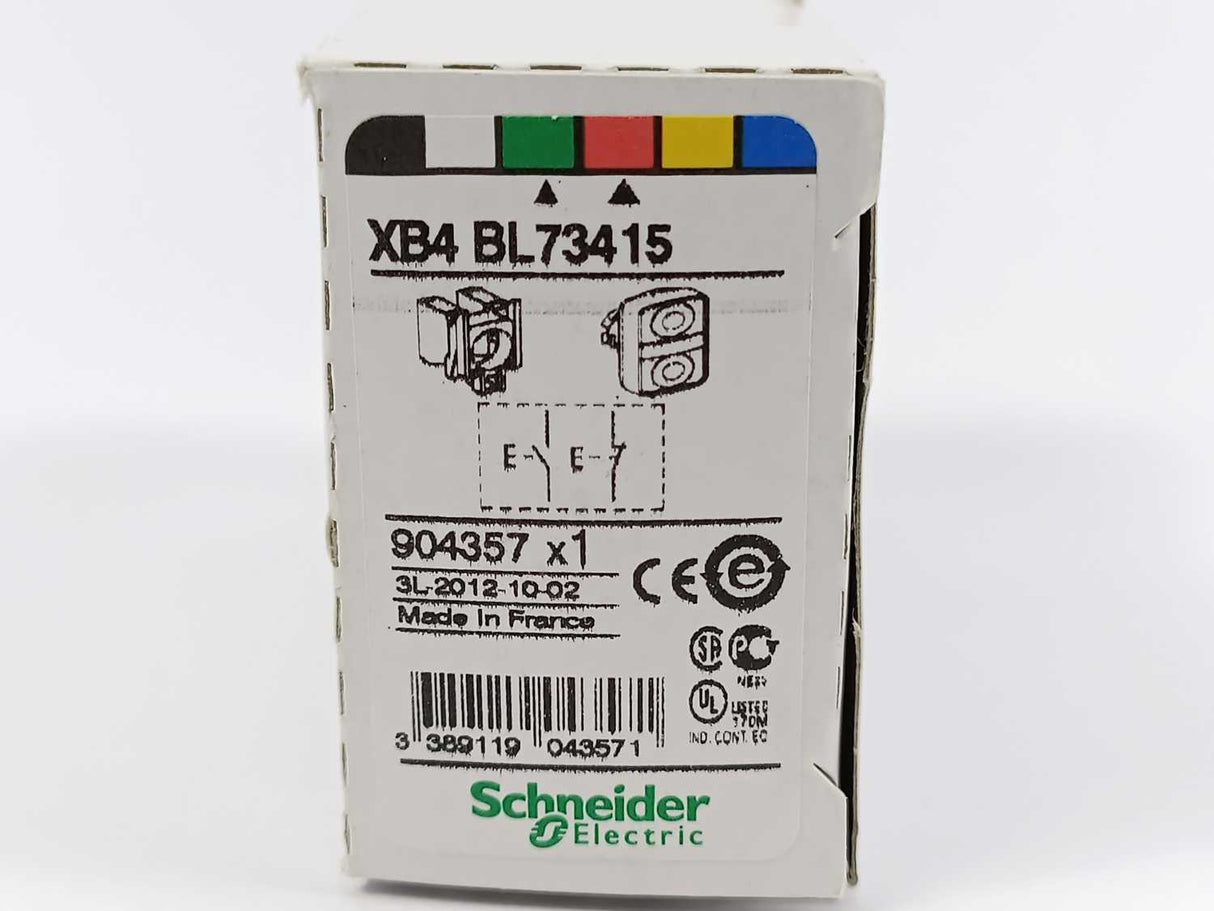 Schneider Electric XB4BL73415 Double Headed Push Button, metal, Ø22