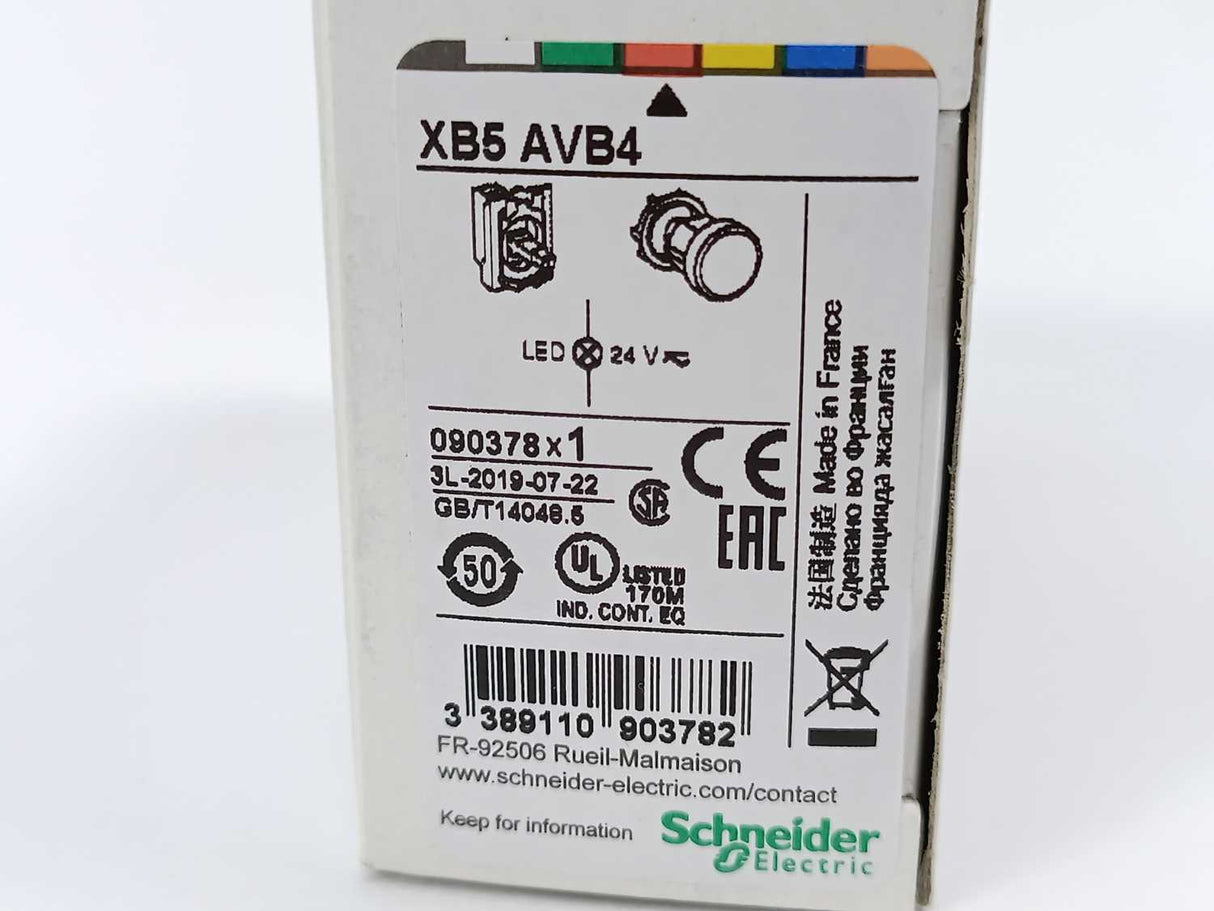 Schneider Electric XB5AVB4 Pilot light, Harmony XB5, 24V AC DC